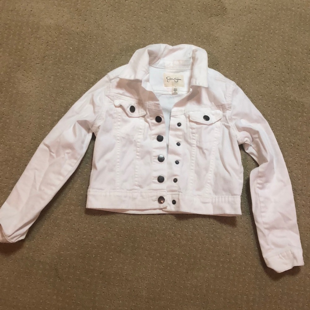 Jessica Simpson White Jean jacket